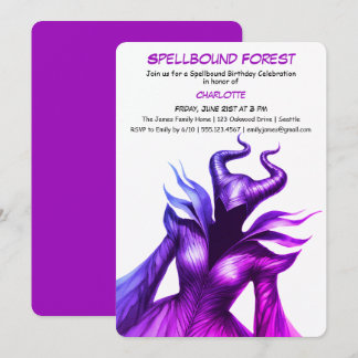 Spellbound Forest – Dark Fairy Birthday Party  Einladung