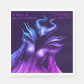 Spellbound Forest – Dark Fairy Birthday Party  Serviette (Vorderseite)