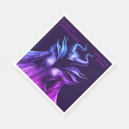 Spellbound Forest – Dark Fairy Birthday Party Serviette (Ecke)