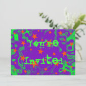 Spellbound lila Einladung "You're Invited" (Stehend Vorderseite)