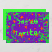 Spellbound lila Einladung "You're Invited" (Vorne/Hinten)