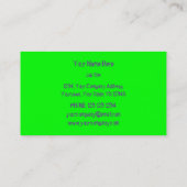 Spellbound Visitenkartenporträt grün Visitenkarte (Rückseite)