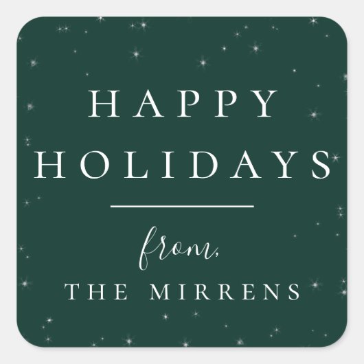 Spellbound Winter | Green Holiday Sticker (Vorderseite)