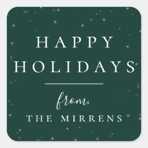 Spellbound Winter   Green Holiday Sticker