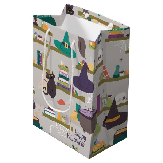 Spellcaster-Regale - Personalisiert Mittlere Geschenktüte (Vorderseite Schrägansicht)