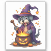 Spellcasting Schnauzer Aufkleber (Vorderseite)