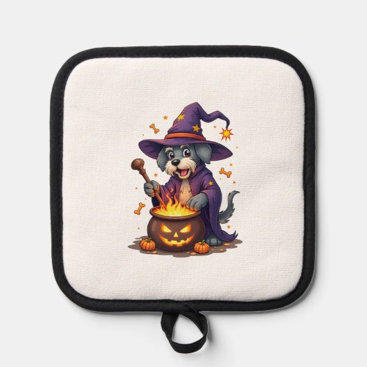 Spellcasting Schnauzer Topflappen (Vorderseite)