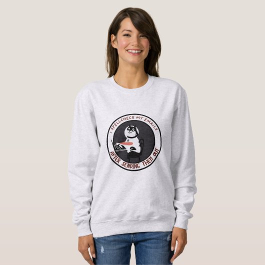 Spellcheck Versagt - Funny Cat Email Typo Sweatshirt (Vorne ganz)