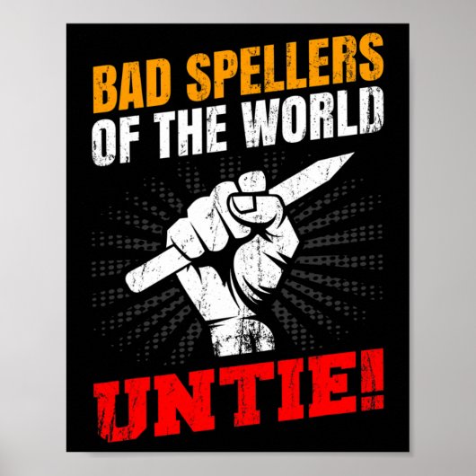 Speller der Welt binden Dyslexie-Fauststift Poster (Vorne)