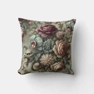 Spellhound - Gothic Floral Barockkopfkissen Kissen