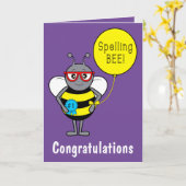 Spelling Bee Gratulation Karte (Gelbe Blume)
