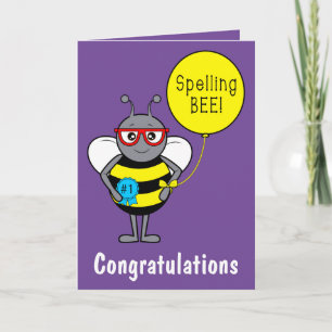 Spelling Bee Gratulation Karte