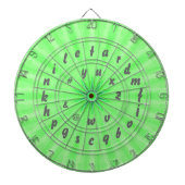 Spelling Word Game Alphabet Dart Board Green Dartscheibe (vorne)