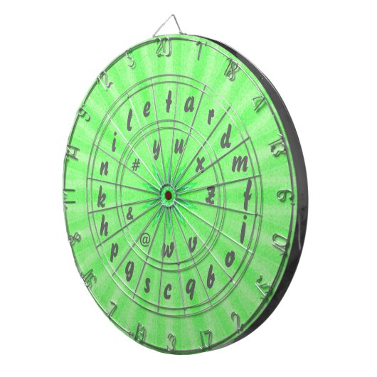 Spelling Word Game Alphabet Dart Board Green Dartscheibe (Vorderseite rechts)