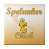 Spelunker Chick Fliese (Vorderseite)