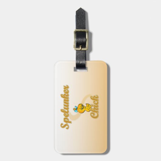 Spelunker Chick Gepäckanhänger (Vorderseite vertikal)