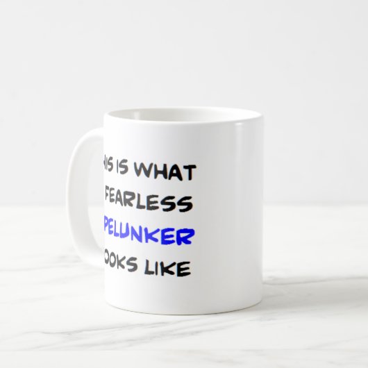 Spelunker, furchtlos kaffeetasse (Vorderseite Links)