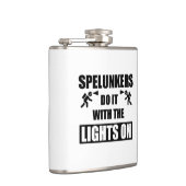 Spelunker machen es mit den Lichtern auf Flachmann (Rechts)