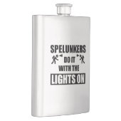 Spelunker machen es mit den Lichtern auf Flachmann (Rechts)