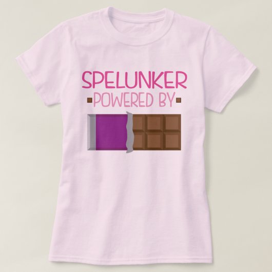 Spelunker-Schokoladen-Geschenk für sie T-Shirt (Design vorne)