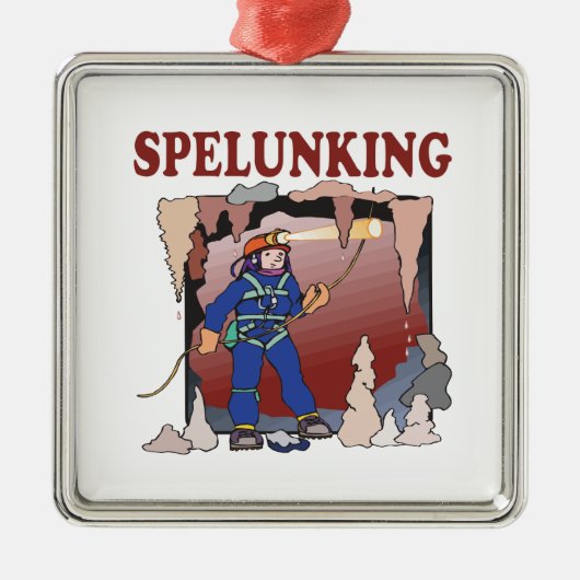 Spelunking 5 silbernes ornament (Vorne)