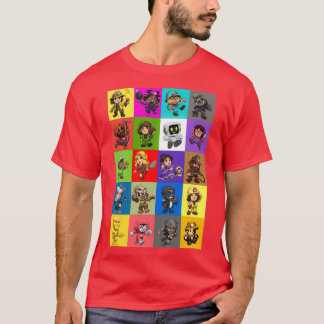 Spelunky 2 Alle Zeichen Muster T-Shirt