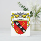 Spencer Coat of Arms/Familienwappen (mantled) Postkarte (Stehend Vorderseite)