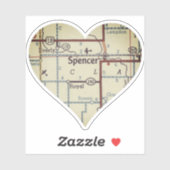 Spencer Iowa Aufkleber (Blatt)