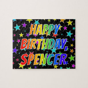 "SPENCER" Vorname, Spaß "GLÜCKLICHER BIRTHTAG" Puzzle