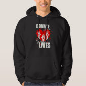 Spende Blut Rette Leben retten Spender Blut Hoodie (Vorderseite)