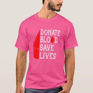 Spende Blut Rette Weltblutspendertag 2024 T-Shirt