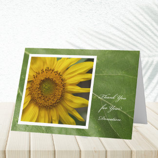 Spende Dankeschön Card — Sonnenblume Danke