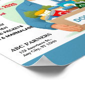 Spende der Nahrungsmittelbank | Anpassbares Design Poster (Ecke)