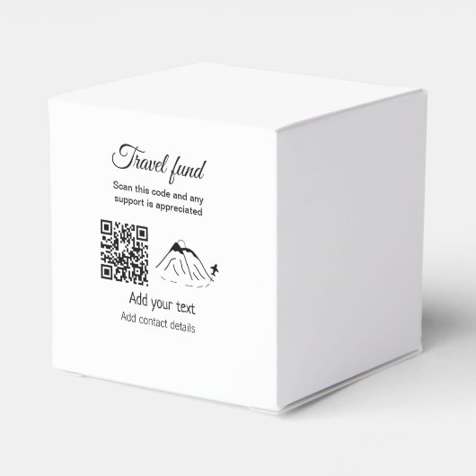Spende für die Reise Flitterwochen Name hinzufügen Geschenkschachtel (Rückseite)