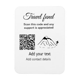 Spende für die Reise Flitterwochen Name hinzufügen Magnet