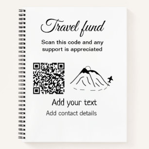 Spende für die Reise Flitterwochen Name hinzufügen Notizblock