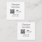 Spende für die Reise Flitterwochen Name hinzufügen Quadratische Visitenkarte (Vorne/Hinten)