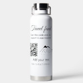 Spende für die Reise Flitterwochen Name hinzufügen Trinkflasche (Rückseite)