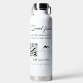 Spende für die Reise Flitterwochen Name hinzufügen Trinkflasche (Vorderseite)