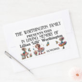 Spende - in Memoriam-Aufkleber Rechteckiger Aufkleber (Umschlag)