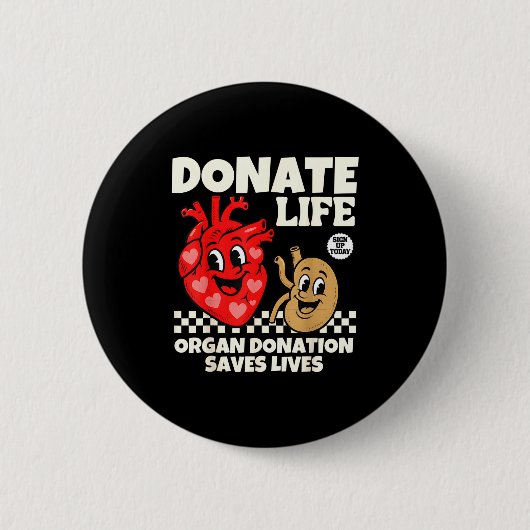 Spende Lebensblutspende Organspende rettet Button (Vorderseite)