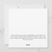 Spende Life Butterfly Geberwissen Weihnachten (Rückseite)