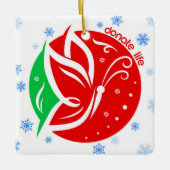 Spende Life Transplantation Empfänger Weihnachten Keramikornament (Vorderseite)