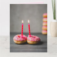 SPENDE MIT CANDLES PINK BIRTHDAY GREETING CARD