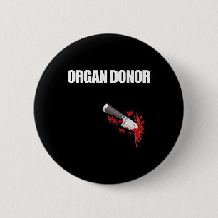 Spende Spaß Bloody Wound Niere Meme auf der Rückse Button