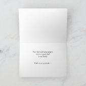 Spende von Beileid Beerdigung Danke, Blume Dankeskarte (Innenseite)