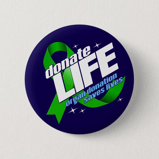 Spende von Organspenden Rette Leben Button (Vorderseite)
