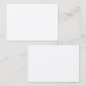 Spende von schwarzen Wohltätigkeiten anstelle von Platzkarte (Vorne/Hinten)