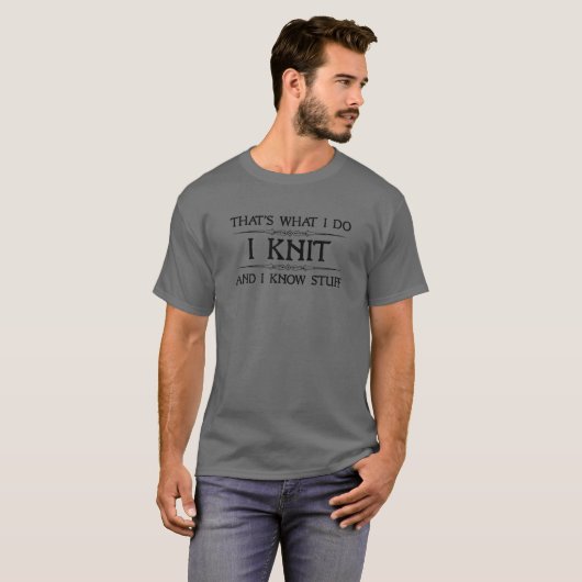 Spenden für Knitter - ich Strick und ich kennen St T-Shirt (Vorne ganz)