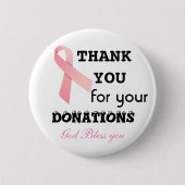 Spenden für Krebs sammeln - Baumwolle Button (Vorderseite)